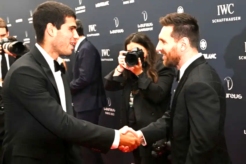 Leo Messi and Rising Star Carlos Alcaraz Meet in Paris