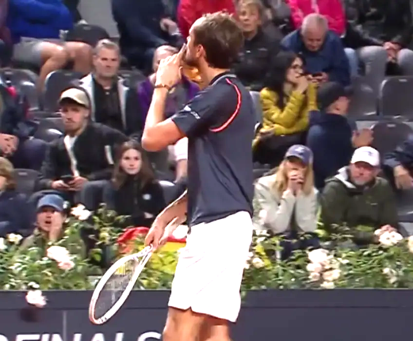 Watch: irritated Individual shushes are given by Daniil Medvedev to spectators in Rome.